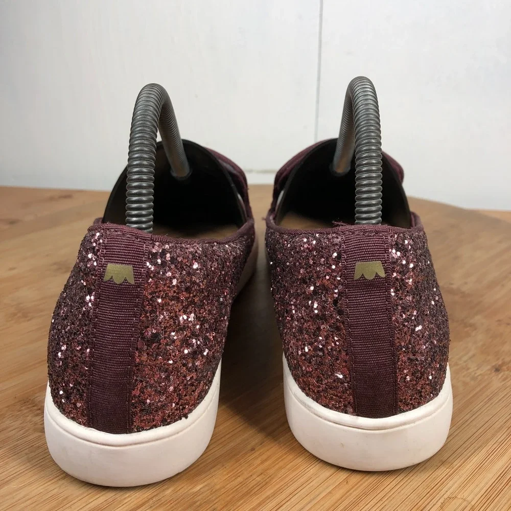 Birdies The Swift Womens size 9 shoes rose Sparkle Flitter Slip On Loafers
